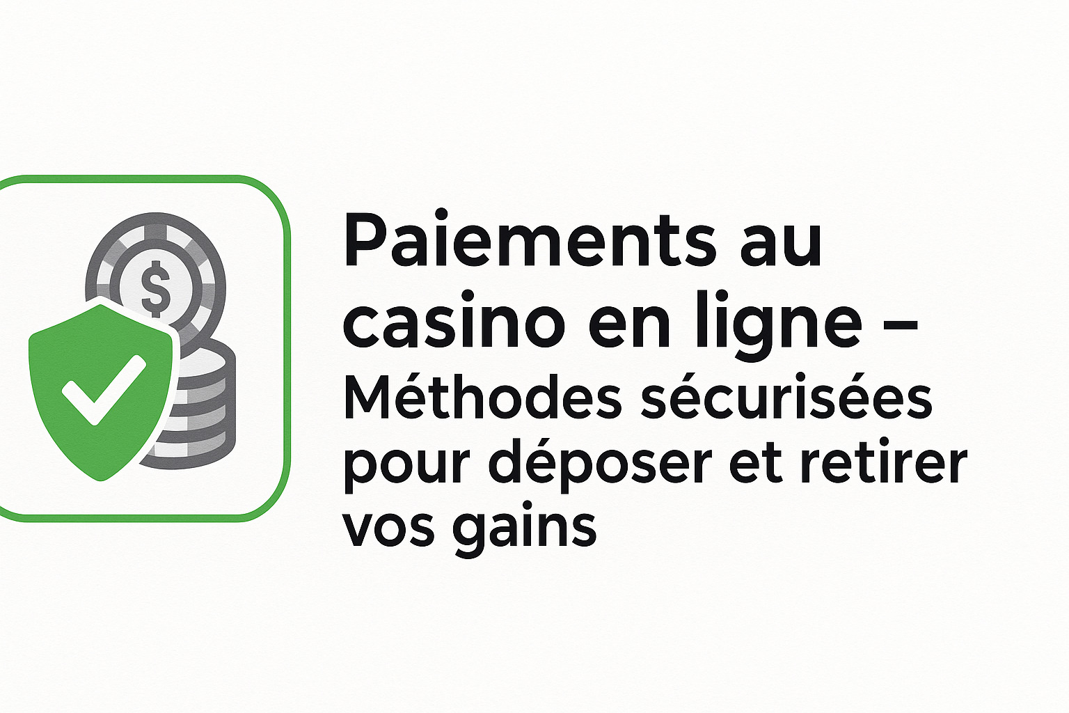 Paiements au casino en ligne – Méthodes sécurisées pour déposer et retirer vos gains